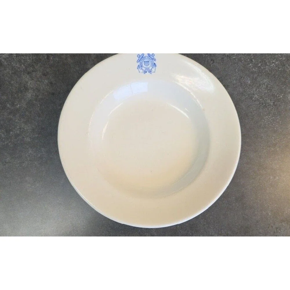 WWII 1942 US Coast Guard USCG Rimmed Soup Bowls Lot of 2 Bailey-Walker